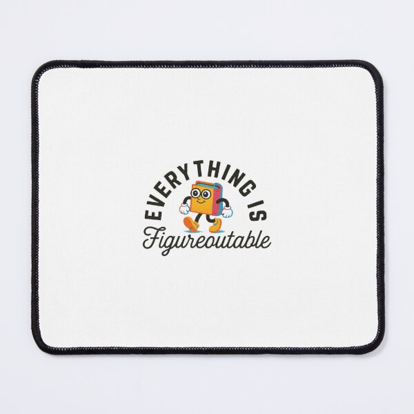 Item preview, Everything is Figureoutable — Retro Cartoon Book Illustration | Motivational Quote Art designed and sold by Colorful-Garden.