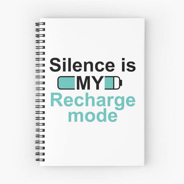 Item preview, Silence Is My Recharge Mode Sticker – Introvert Energy Battery Design designed and sold by MadCatDesign77.