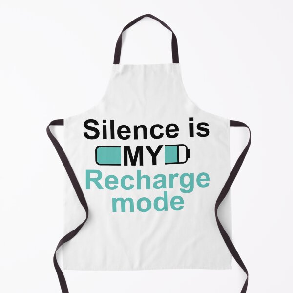 Item preview, Pegatina "El silencio es mi modo de recarga" – Diseño de batería de energía para introvertidos designed and sold by MadCatDesign77.