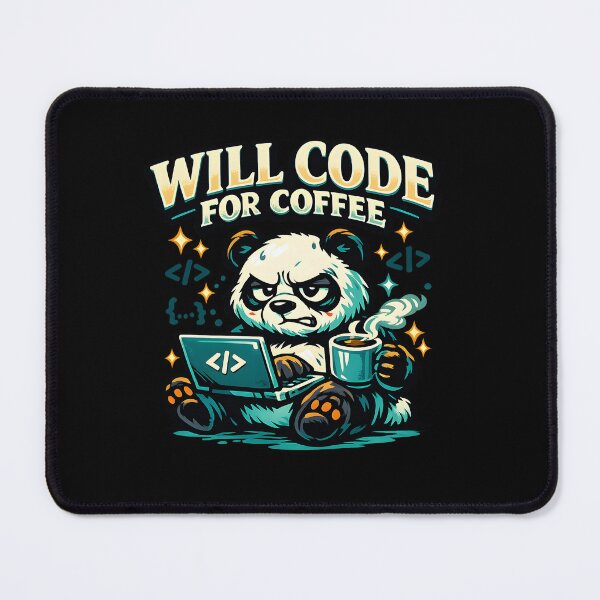 Item preview, Will Code For Coffee Panda Programmer Gift Coding Coffee Lover National Coffee Day Design designed and sold by ClinicalHubs.