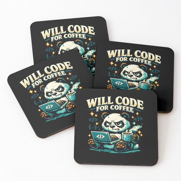 Item preview, Will Code For Coffee Panda Programmer Gift Coding Coffee Lover National Coffee Day Design designed and sold by ClinicalHubs.