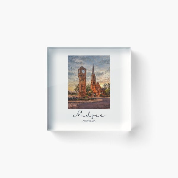Item preview, Mudgee Clock Tower - Vintage Souvenir designed and sold by twentytwo ART souvenir designs.
