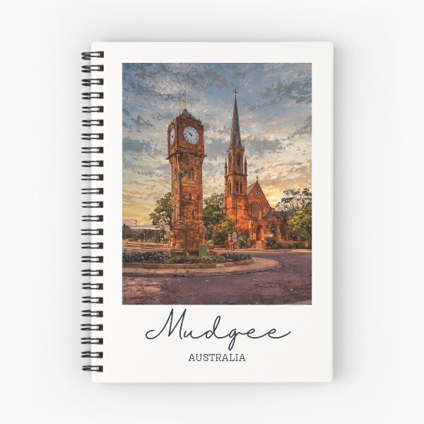Item preview, Mudgee Clock Tower - Vintage Souvenir designed and sold by twentytwo ART souvenir designs.
