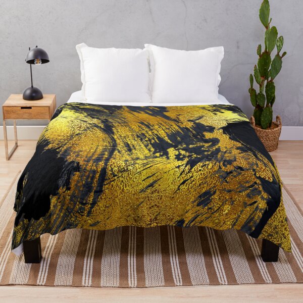 Item preview, Golden Glam Glitzy Colors Splashed On Black Abstract designed and sold by DEC02.