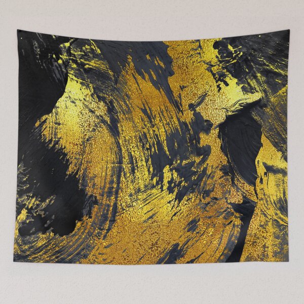Item preview, Golden Glam Glitzy Colors Splashed On Black Abstract designed and sold by DEC02.