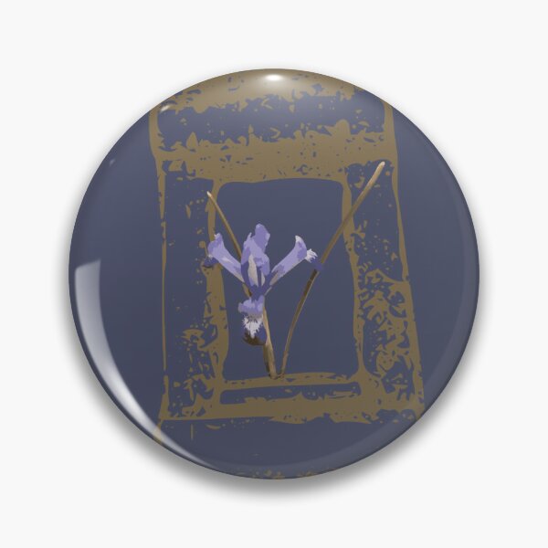 Item preview, Spring's First Flower on Vertical Links Taupe on Purple designed and sold by Digitalmyth's Designs.