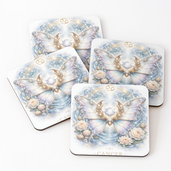 Item preview, Celestial Moonwing – Cancer Zodiac Butterfly T-shirt / Sticker designed and sold by martin-i13.