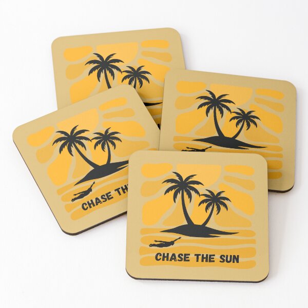 Item preview, Chase The Sun – Tropical Palm Island Sunset Surf Vibes designed and sold by photoart1854.