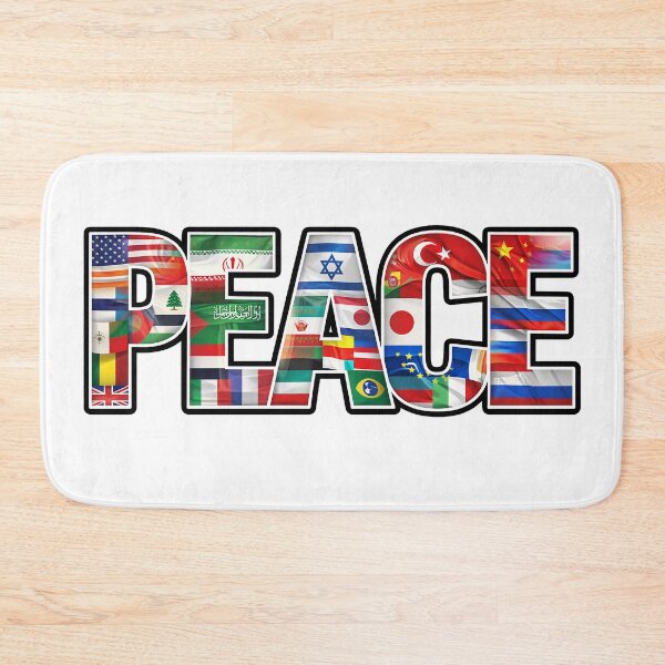 Item preview, One Word  Under God: One World under God, One Message: PEACE World Flag Design designed and sold by Uniquely4You2.