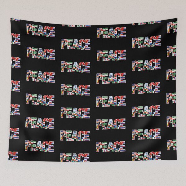 Item preview, One Word  Under God: One World under God, One Message: PEACE World Flag Design designed and sold by Uniquely4You2.