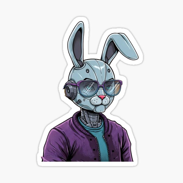 Frankenpetz: Cybernetic Tech Bunny 1 Sticker