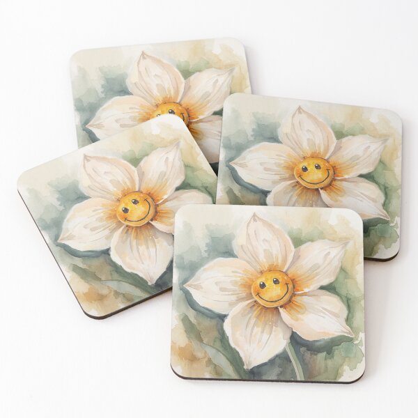 Item preview, Watercolor smiley flower  designed and sold by JosueShop101.