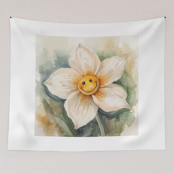 Item preview, Watercolor smiley flower  designed and sold by JosueShop101.