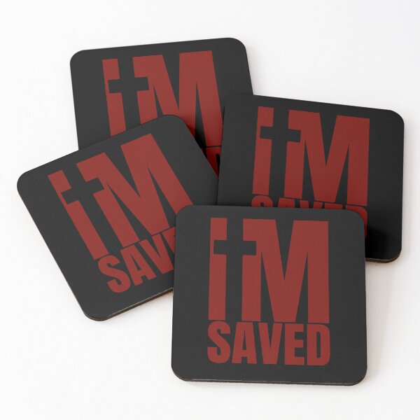 Item preview, I am Saved - Christian Red Design  designed and sold by MoriaStore.