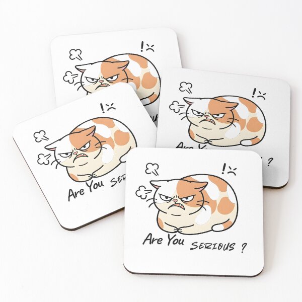 Item preview, Grumpy Calico Cat Are You Serious Illustration designed and sold by PholPol1959.