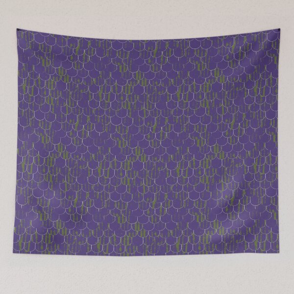 Item preview, Barn Tin Fish Scales Purple & Green designed and sold by Digitalmyth's Designs.
