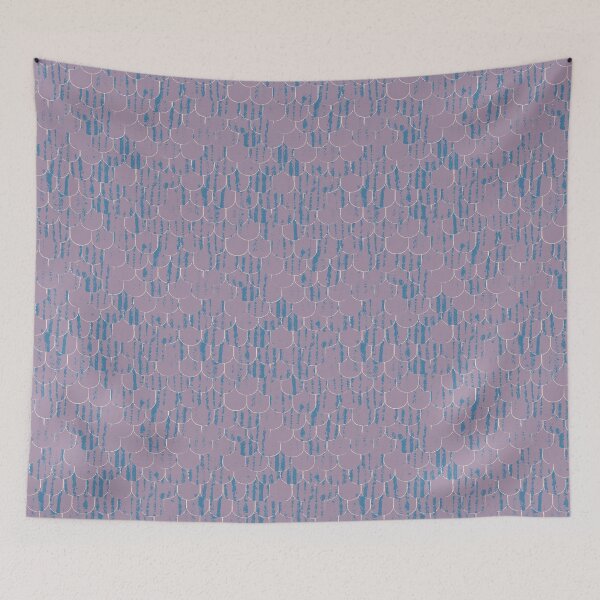 Item preview, Barn Tin Fish Scales Mauve & Blue designed and sold by Digitalmyth's Designs.
