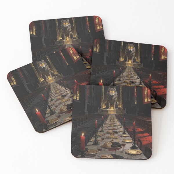 Item preview, Wolf Presides at Dark Sacred Cathedral Feast designed and sold by GeoWhimsy Studio.