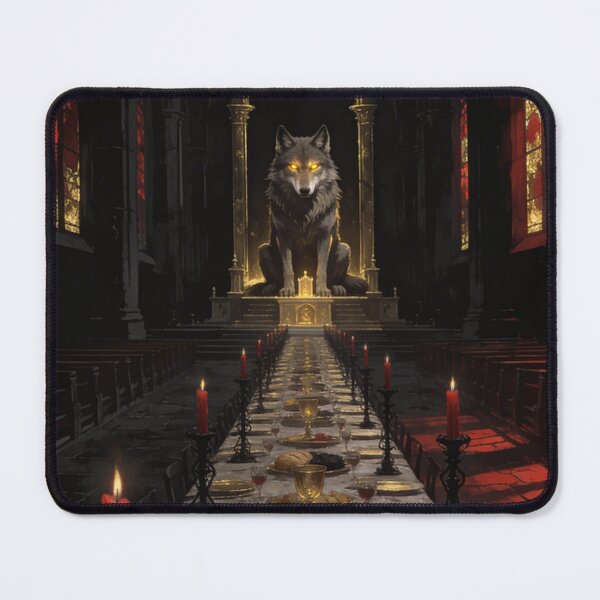 Item preview, Wolf Presides at Dark Sacred Cathedral Feast designed and sold by GeoWhimsy Studio.