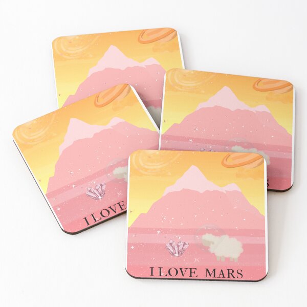 Item preview, Copy of Copy of Funny Space Sheep "I Love Mars" Poster ( pink & orange) designed and sold by Atlasoloji.
