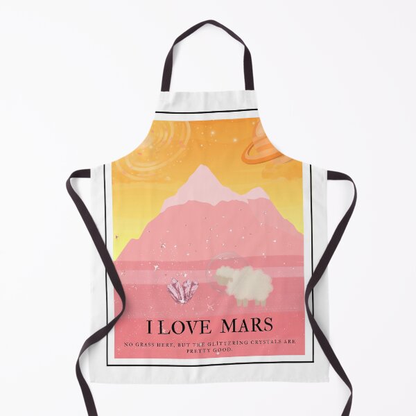 Item preview, Copy of Copy of Funny Space Sheep "I Love Mars" Poster ( pink & orange) designed and sold by Atlasoloji.