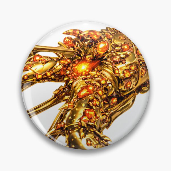 Item preview, Amber Cyber Spiny Lobster – Luxury Ocean Jewel designed and sold by RaccoonFish.