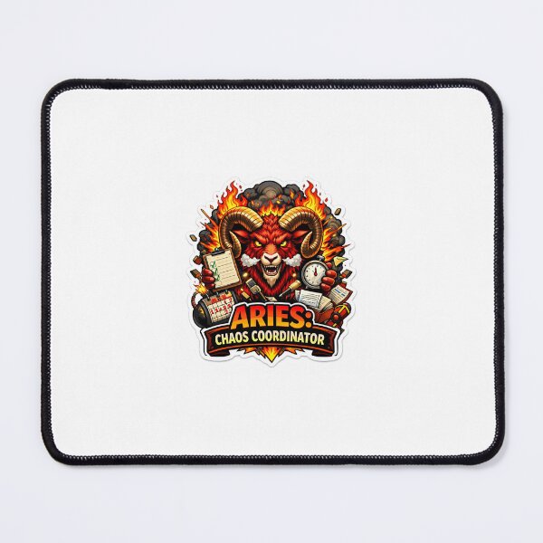 Item preview, Aries Chaos Coordinator – Fiery Ram Zodiac Flame Design designed and sold by SparkVault.