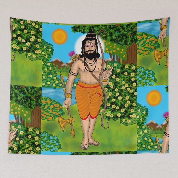Item preview, Lord Parshuram Drawing – Hindu Warrior Sage Mythology Art designed and sold by Harshit_Digital_Arts.