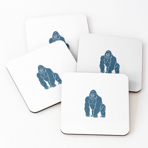 Item preview, Quiet Power: Minimalist Indigo Gorilla - Pocket Emblem designed and sold by j-touch-bold.