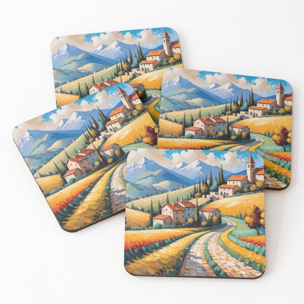 Item preview, Serene Mountain Valley and Warm Inviting Village – 2 designed and sold by Undersea Ai Art.