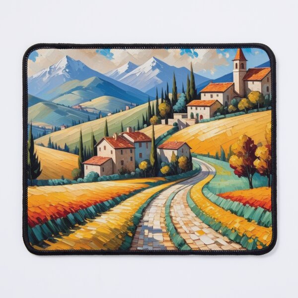 Item preview, Serene Mountain Valley and Warm Inviting Village – 2 designed and sold by Undersea Ai Art.