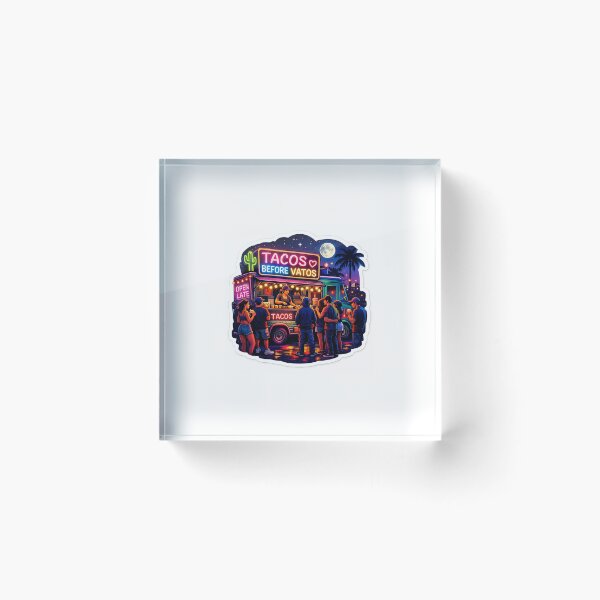 Item preview, Tacos Before Vatos Neon Food Truck | Midnight Street Food Vibes designed and sold by SparkVault.
