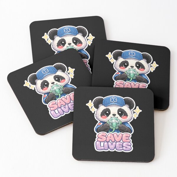 Item preview, Save Lives Cute Panda EMT Oxygen Mask Paramedic EMS Emergency Medical Technician Design designed and sold by ClinicalHubs.