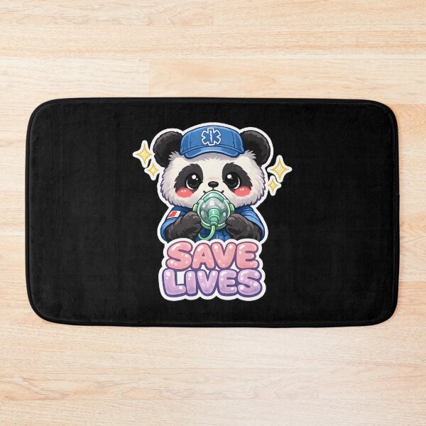 Item preview, Save Lives Cute Panda EMT Oxygen Mask Paramedic EMS Emergency Medical Technician Design designed and sold by ClinicalHubs.