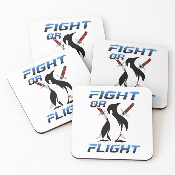 Item preview, Fight Or Flight Meme Penguin designed and sold by TheEndDesign.