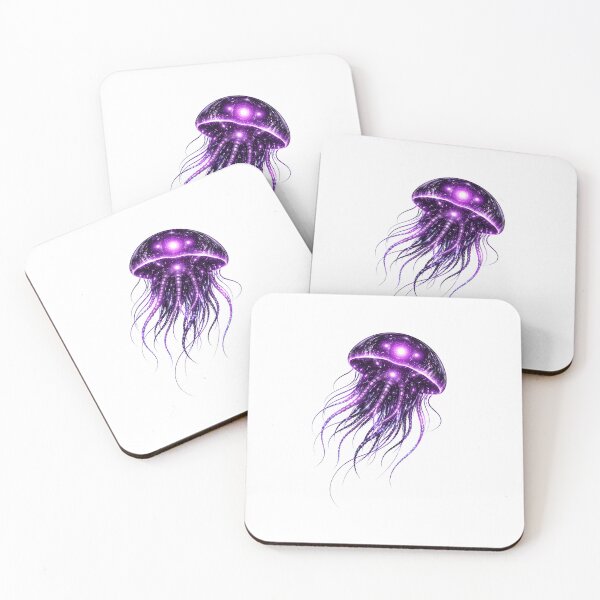 Item preview, Cyber Jellyfish – Dark Core Futuristic Ocean Creature designed and sold by RaccoonFish.