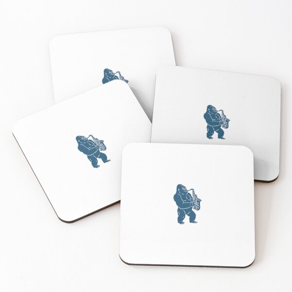 Item preview, Smooth Groove: Indigo Saxophone Gorilla - Pocket Emblem designed and sold by j-touch-bold.