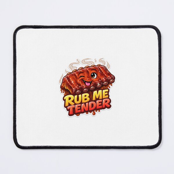 Item preview, BBQ Ribs Dad Joke Sticker – “Rub Me Tender” Smoky BBQ Design | Funny Grill Humor designed and sold by SparkVault.