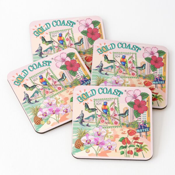 Item preview, Gold Coast - vintage souvenir teatowel inspired  designed and sold by Corinne Alexa Jackson.