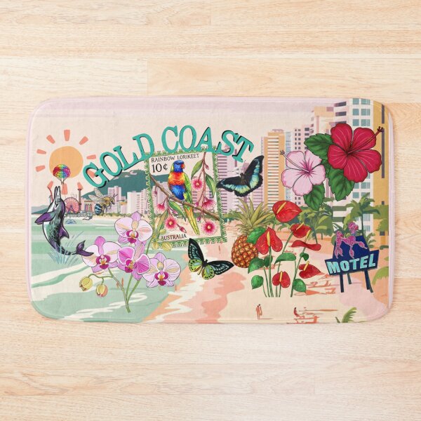 Item preview, Gold Coast - vintage souvenir teatowel inspired  designed and sold by Corinne Alexa Jackson.