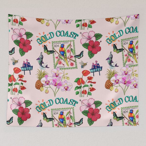 Item preview, Gold Coast - vintage souvenir teatowel inspired  designed and sold by Corinne Alexa Jackson.
