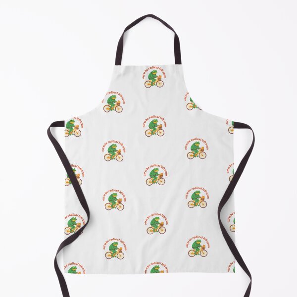 Item preview, Radical Left Scum Frog — Retro Cottagecore Frog on Bicycle with Cat Illustration designed and sold by Colorful-Garden.