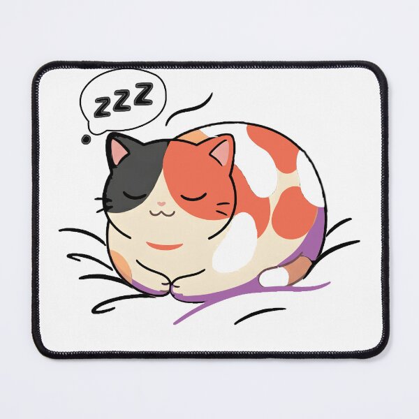 Item preview, Sleeping Kawaii Calico Cat Loaf Illustration designed and sold by PholPol1959.