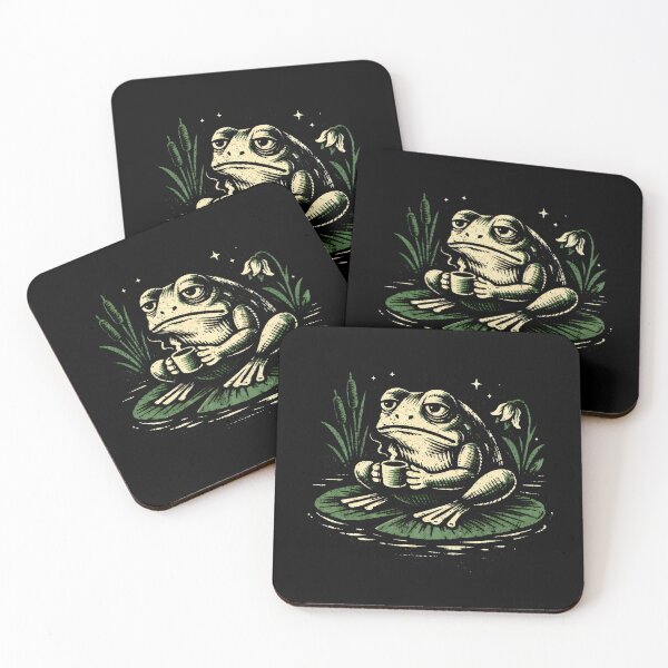 Item preview, Grumpy Frog Coffee Cottagecore Humorous designed and sold by SplashTastic.