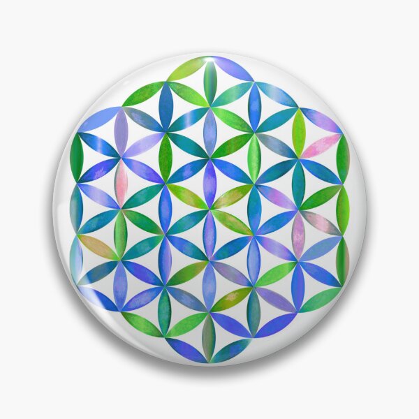 Item preview, Flower of Life Green and Purple Sacred Geometry  designed and sold by shantilovesart.