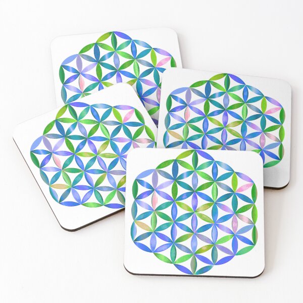 Item preview, Flower of Life Green and Purple Sacred Geometry  designed and sold by shantilovesart.
