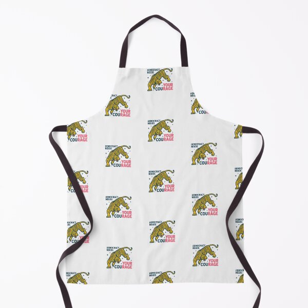 Item preview, Democracy Needs Your Courage — Retro Tiger Empowerment Illustration designed and sold by Colorful-Garden.