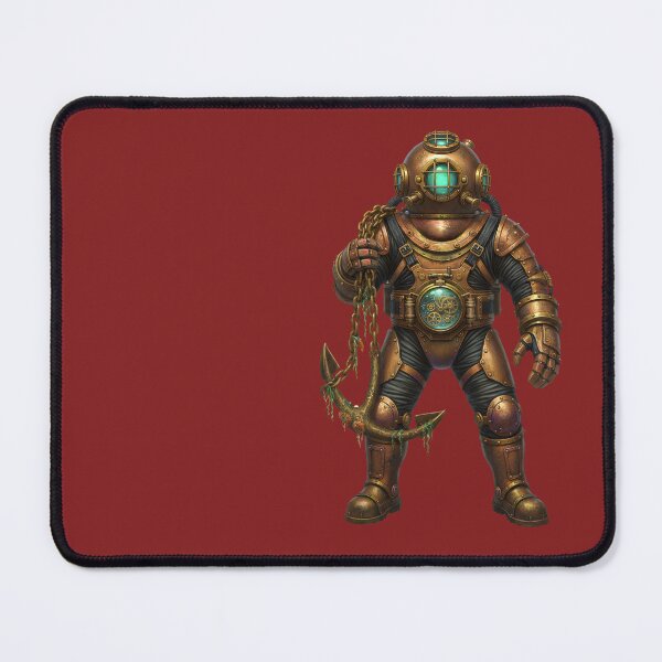 Item preview, Nautical Steampunk Deep Sea Diver Automaton & Rusted Anchor designed and sold by The Visual Syllabus.