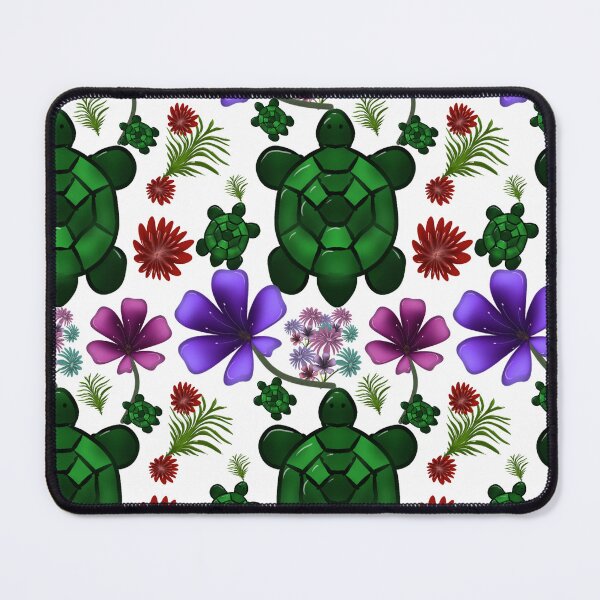 Item preview, Cute Turtle Floral Pattern Seamless Aesthetic Nature Tortoise Design with FlowersSeamless Ocean Animal Design designed and sold by HopeAndHustle.