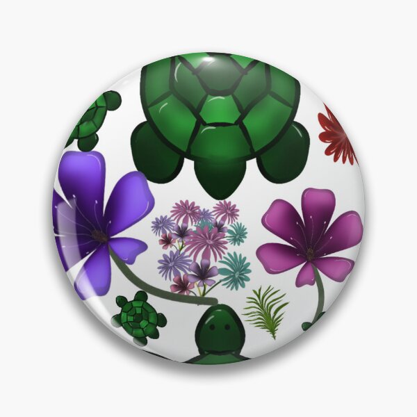 Item preview, Cute Turtle Floral Pattern Seamless Aesthetic Nature Tortoise Design with FlowersSeamless Ocean Animal Design designed and sold by HopeAndHustle.